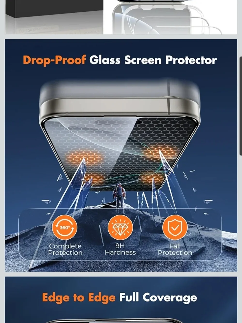 Glass Screen Protector + Privacy Screen- 3 Pack